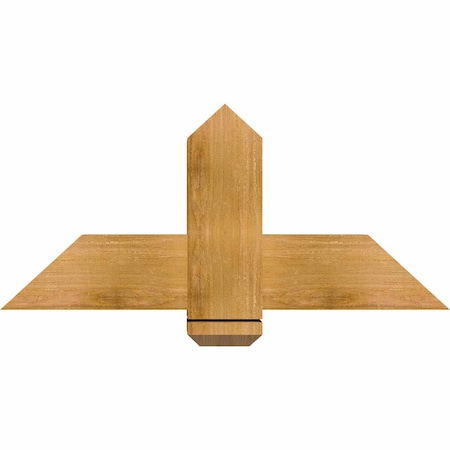 Ekena Millwork Eugene Rough Sawn Timber Gable Bracket, Western Red Cedar, 36"W x 16"H x 6"D x 6"F, 11/12 Pitch GBW036X16X0606EUG00RWR